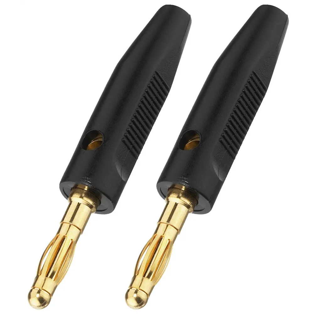 MONACOR LS-Bananenstecker Paar Kunststoff schwarz d:4mm