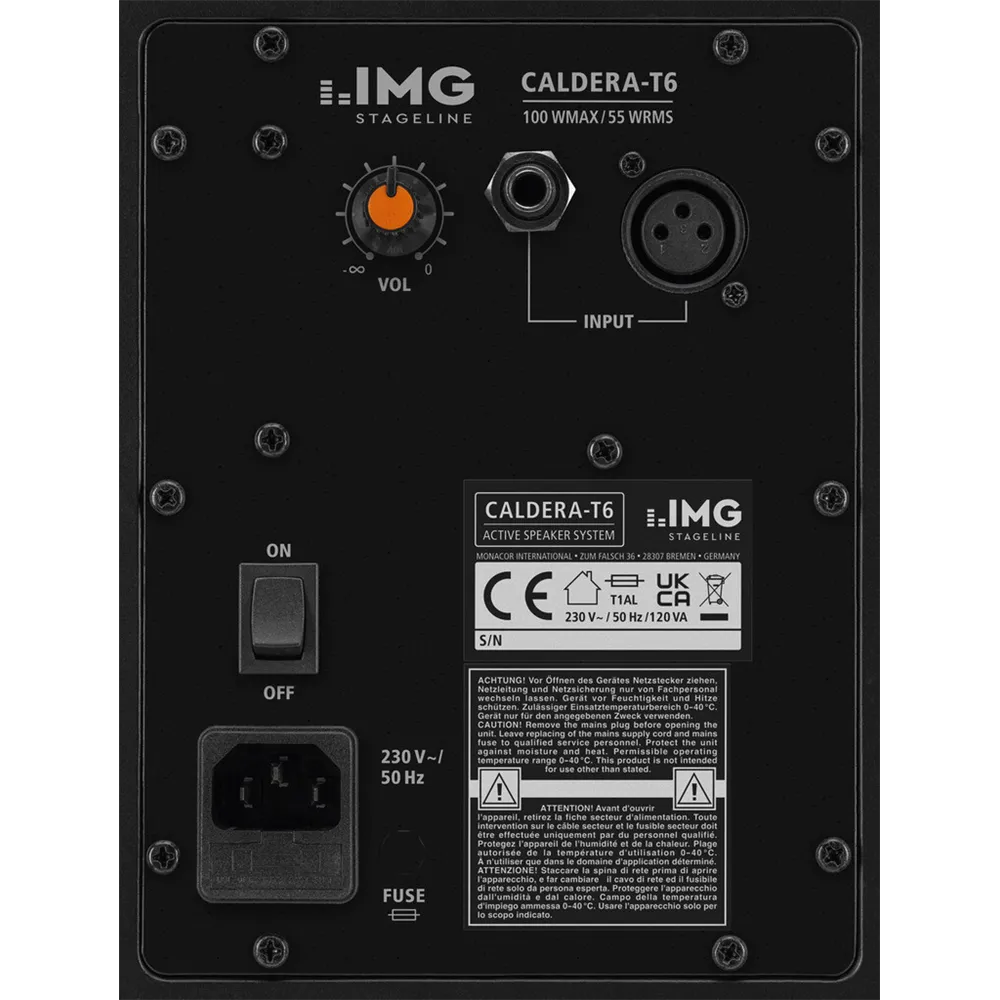 IMG STAGELINE Recording- und Studio-Aktivlautsprecher, 2 x 100W