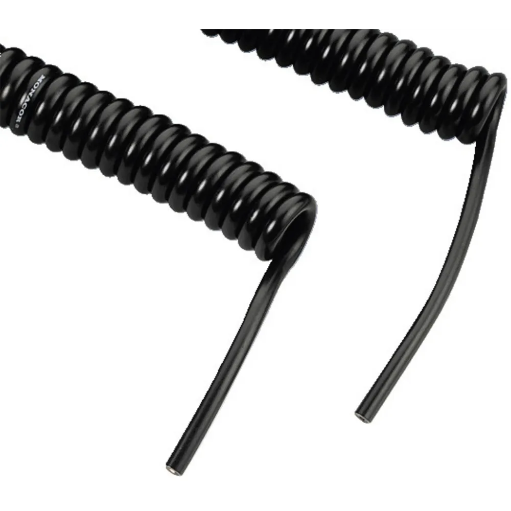 MONACOR Mikrofon-Spiralkabel sym 2-adrig 800-5000mm d:5mm