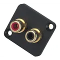 Neutrik 2x Cinch auf DBA-BL, schwarz, loetbar, D-Serie