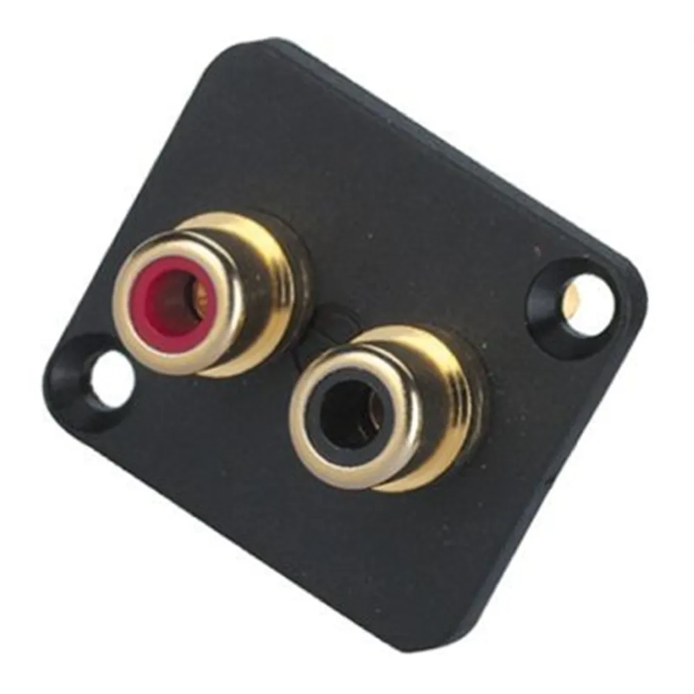 Neutrik 2x Cinch auf DBA-BL, schwarz, loetbar, D-Serie