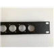 Neutrik 19 1HE Panel, 12 Ausschnitte fuer XLR