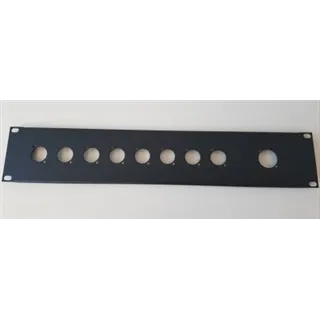 Neutrik 19 2HE Panel St. sw 8XLR 1True, leer