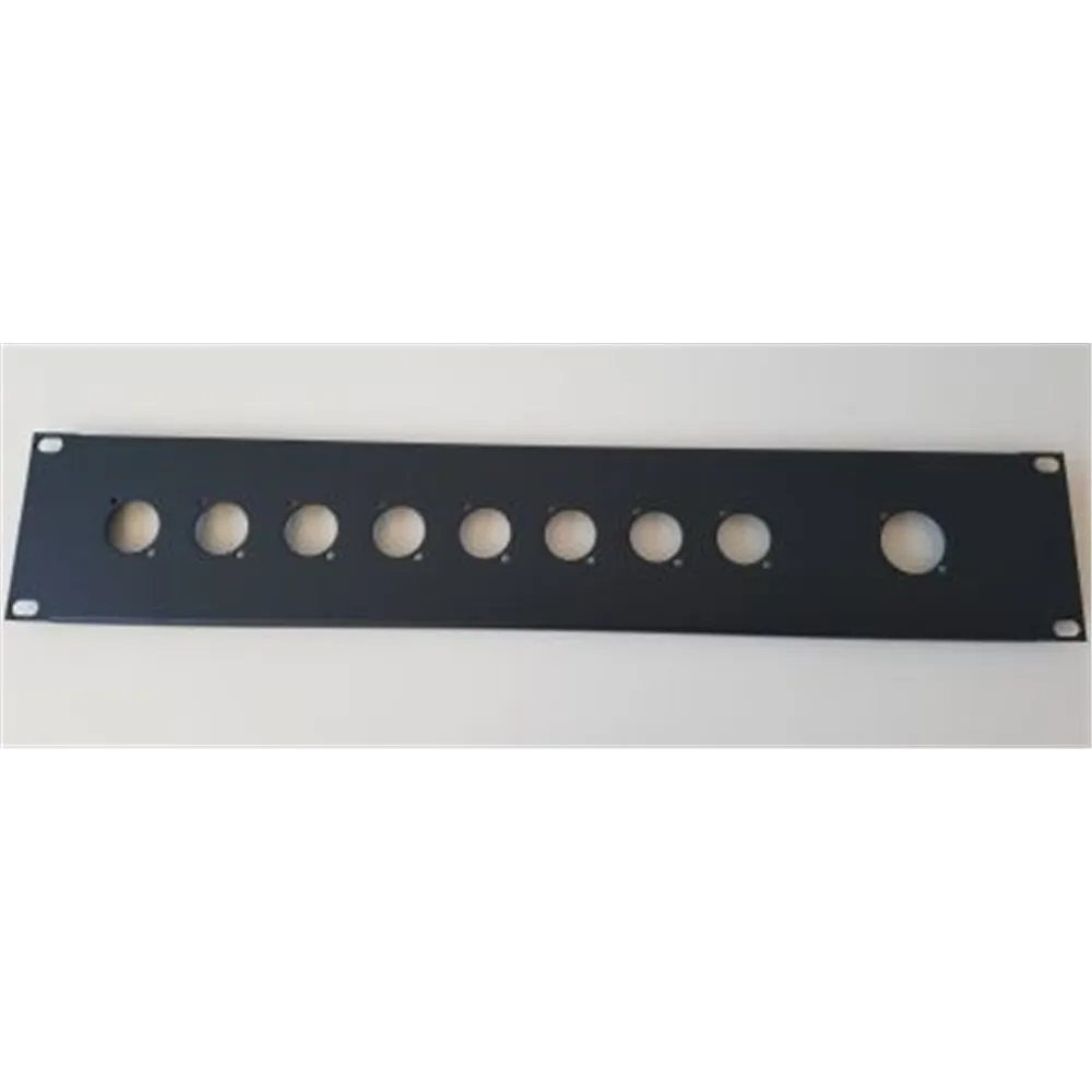 Neutrik 19 2HE Panel St. sw 8XLR 1True, leer