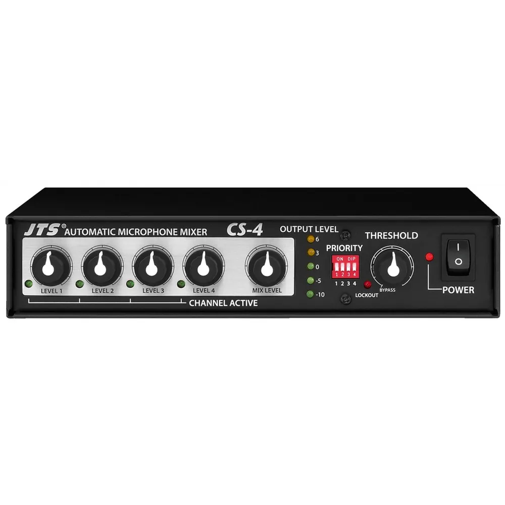 JTS 4-Kanal Mikrofon-Line-Mixer Auto On/Off