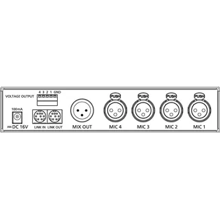 JTS 4-Kanal Mikrofon-Line-Mixer Auto On/Off