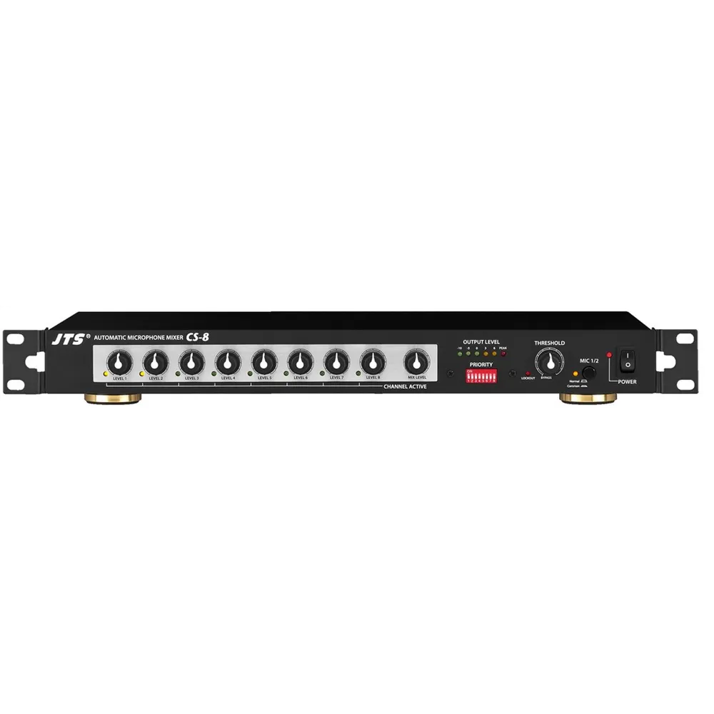 JTS 8Kanal Mikrofon-Line-Mixer Auto On/Off