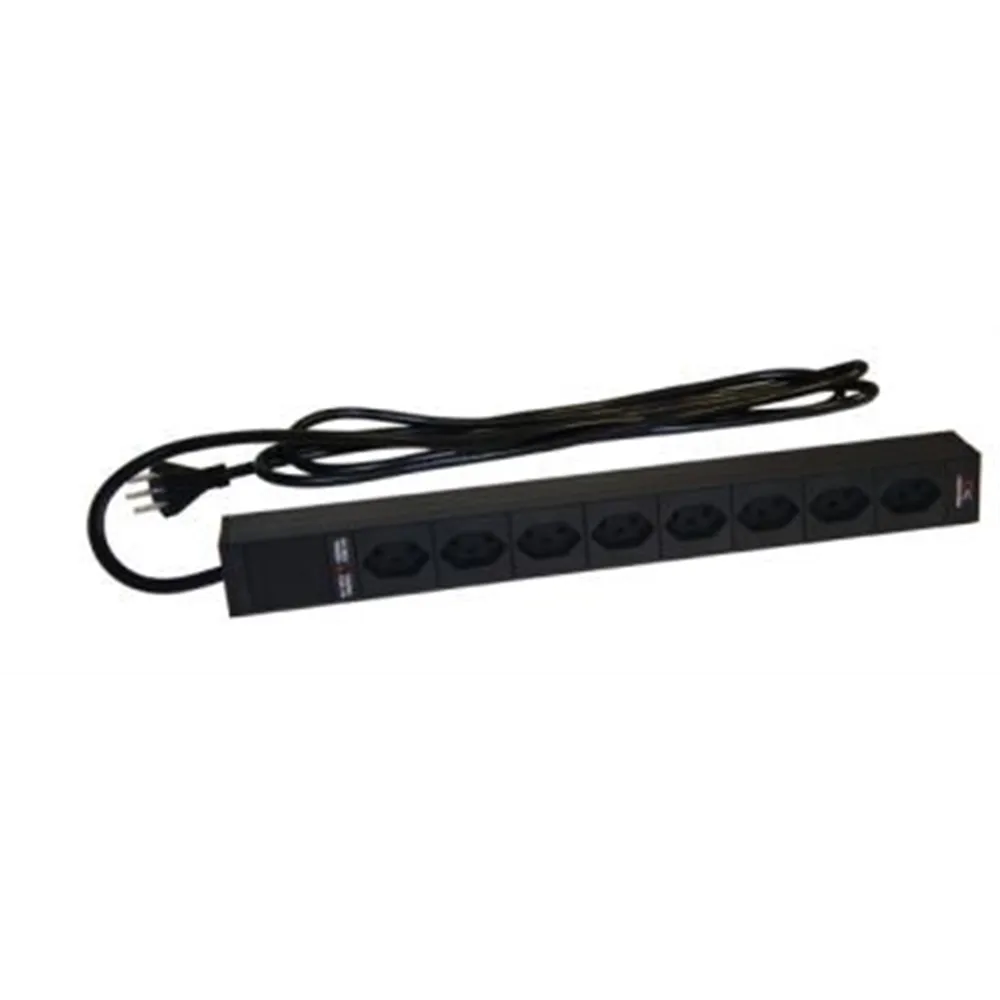 NEUTRIK, Contrik Rack-Stromschiene mit 8x T13 Buchsen,10A,3m Kabel