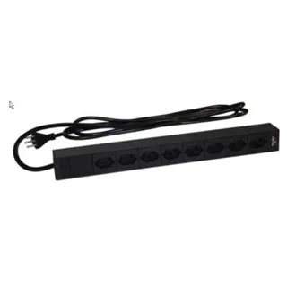 Neutrik Rack-Stromschiene mit 8x T23 Buchsen,16A,3m Kabel