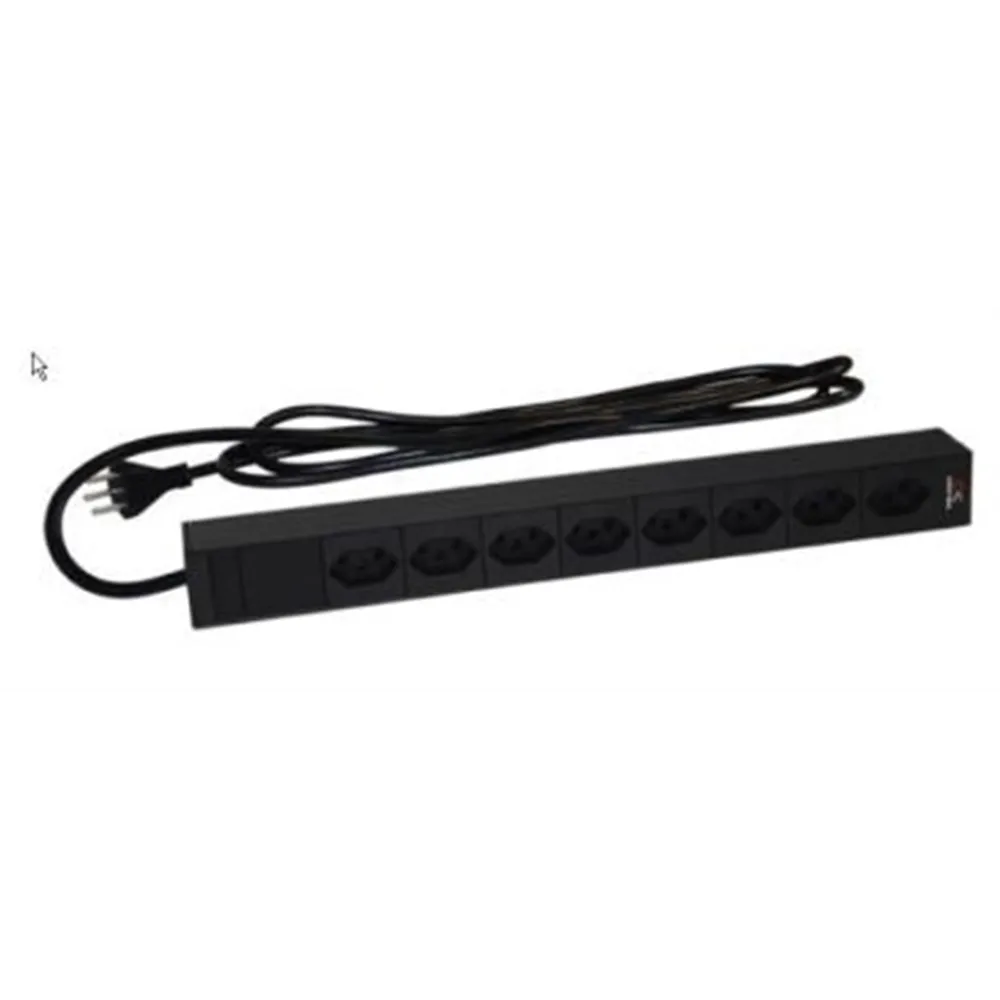 Neutrik Rack-Stromschiene mit 8x T23 Buchsen,16A,3m Kabel