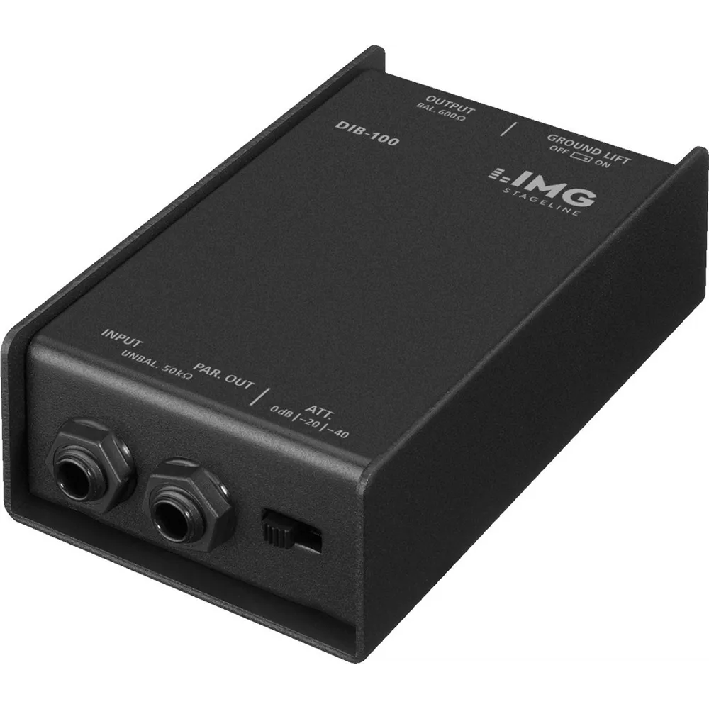 IMG STAGELINE DI-Box In:1x6.3mm Out:1x6.3mm,1xXLR
