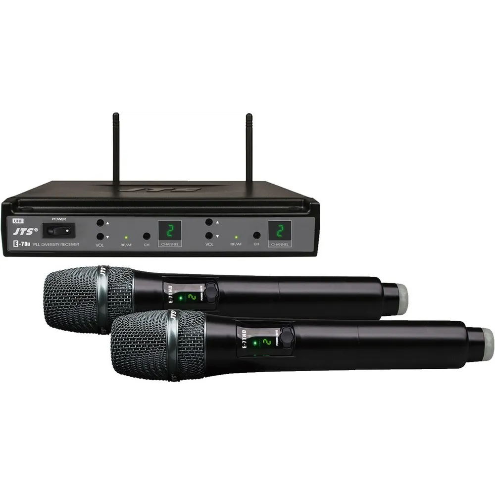 JTS 2 Kanal, UHF-PLL-Audio-, Drahtlos Funksystemset
