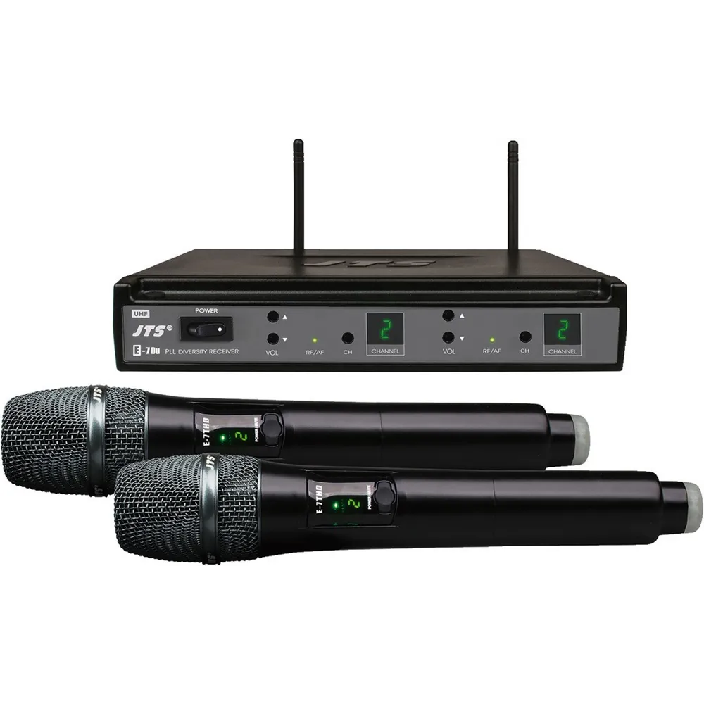 JTS 2 Kanal, UHF-PLL-Audio-, Drahtlos Funksystemset