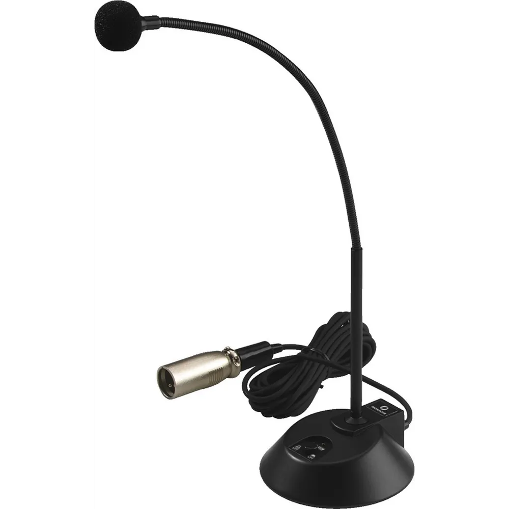 MONACOR ELA-Tischmikrofon 200mm, Niere, 80-14000 Hz