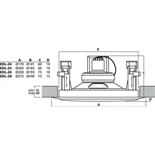 MONACOR ELA-Deckenlautsprecher 100V max.10W d:230mm