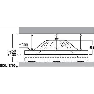 MONACOR ELA-Deckenauflagelautsprecher 100V, 10W, 300x300mm