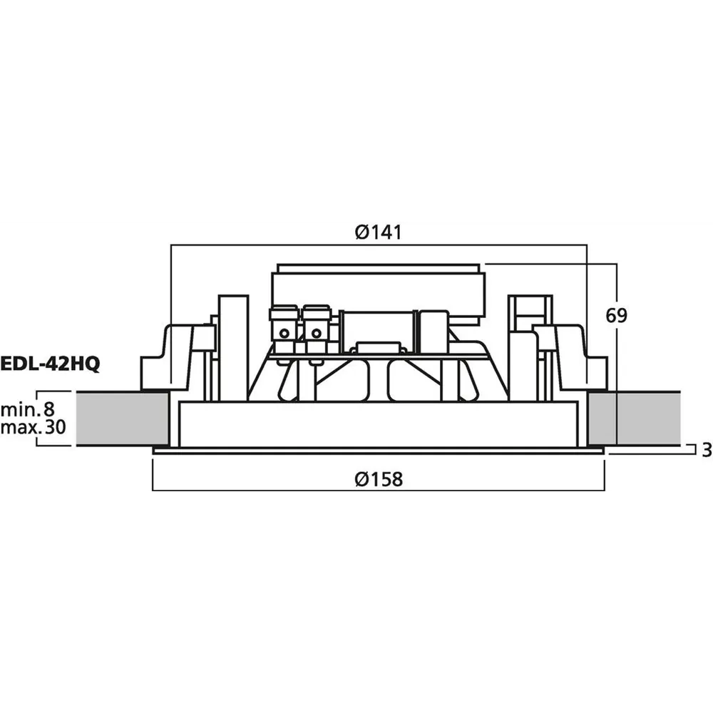 MONACOR ELA HQ  Wand- und -Deckenlautsprecher 100V, 15W