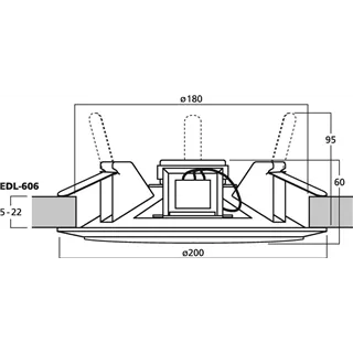 MONACOR ELA-Deckenlautsprecher 100V max.6W d:200mm