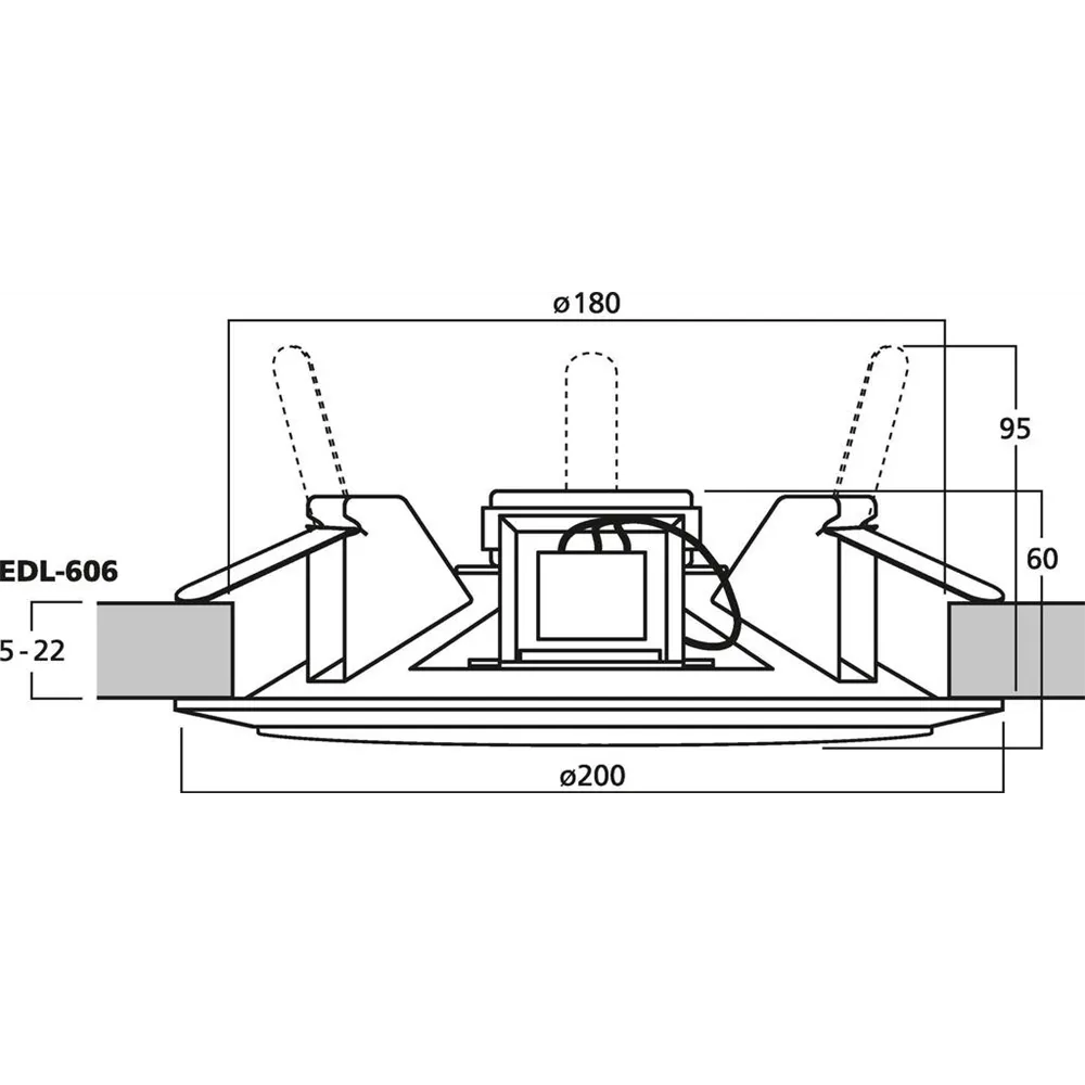 MONACOR ELA-Deckenlautsprecher 100V max.6W d:200mm