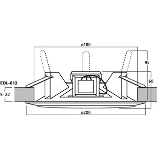 MONACOR ELA-Deckenlautsprecher 100V max.12W d:200mm