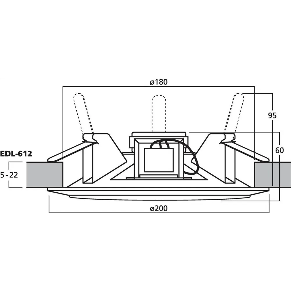 MONACOR ELA-Deckenlautsprecher 100V max.12W d:200mm