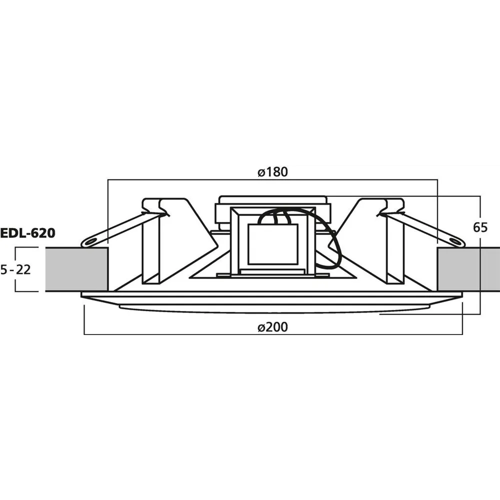 MONACOR ELA-Deckenlautsprecher 100V max.20W d:200mm