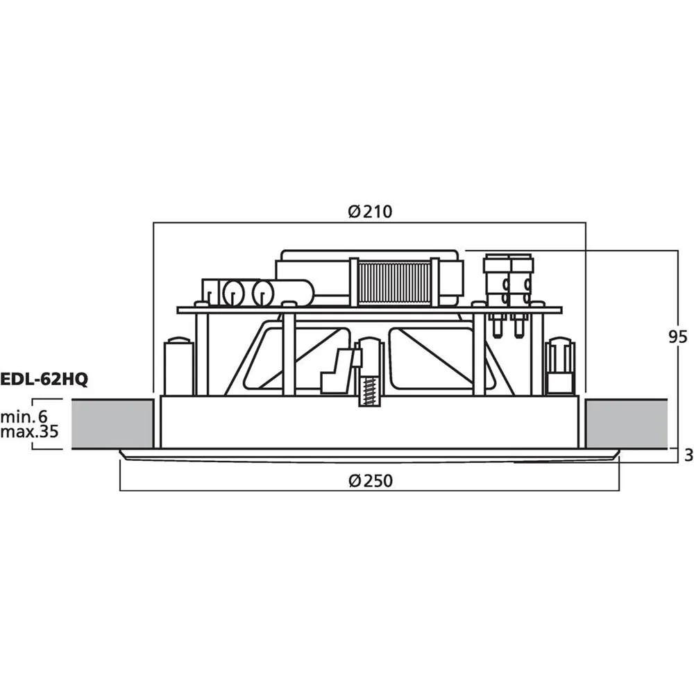 MONACOR ELA HQ  Wand- und -Deckenlautsprecher 100V 30W