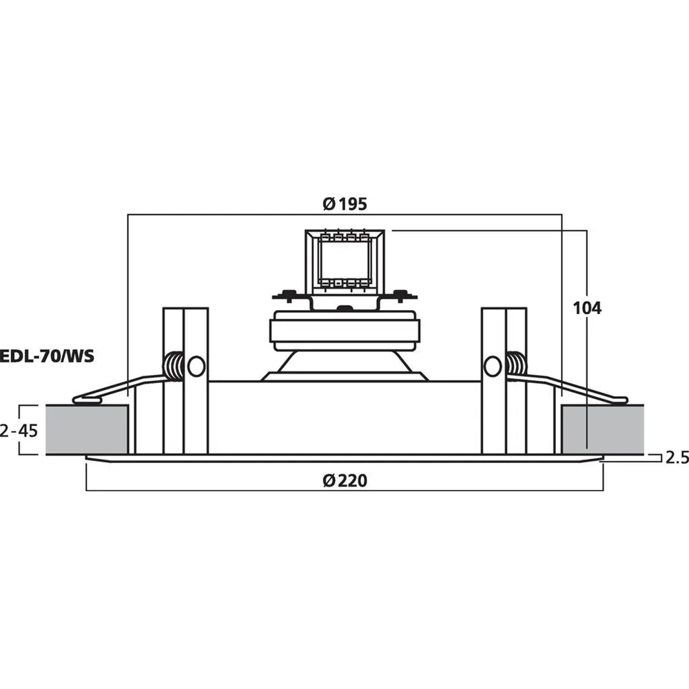 MONACOR ELA-Lautsprecher 100V max.6W d:220mm