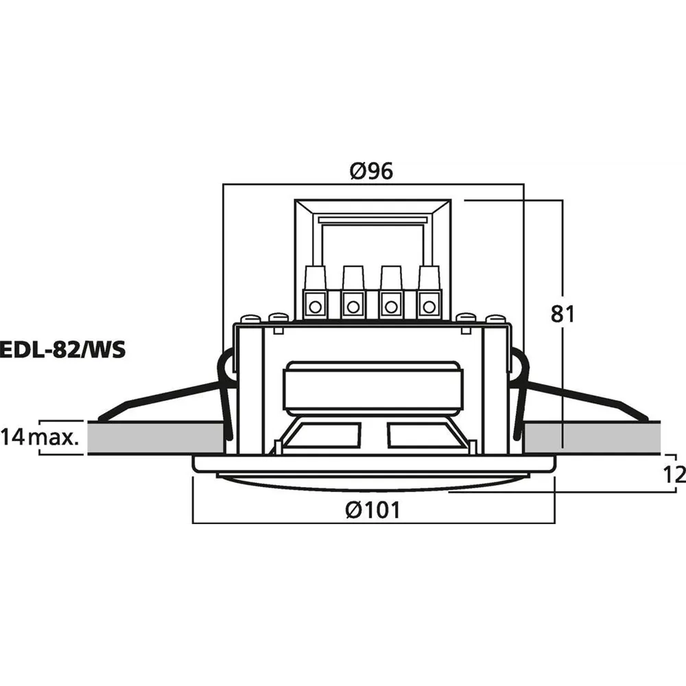 MONACOR ELA-Deckenlautsprecher 100V max. 6W d:100mm