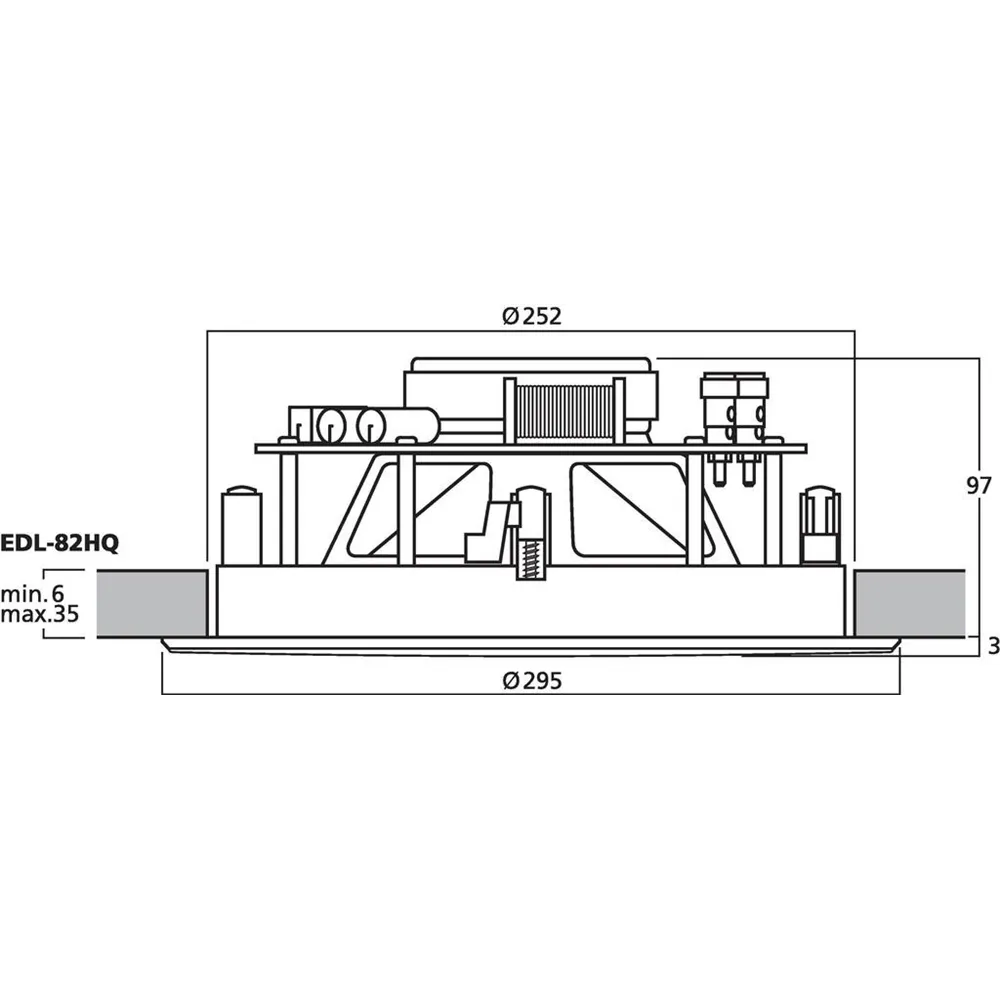 MONACOR ELA-HQ-Wand -Deckenlautsprecher 100V 30W