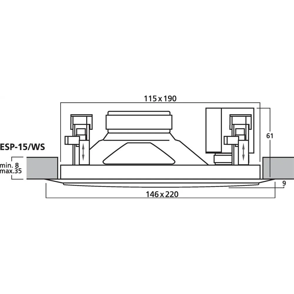 MONACOR ELA-Decken-LS 100V max.15W 60-20000Hz