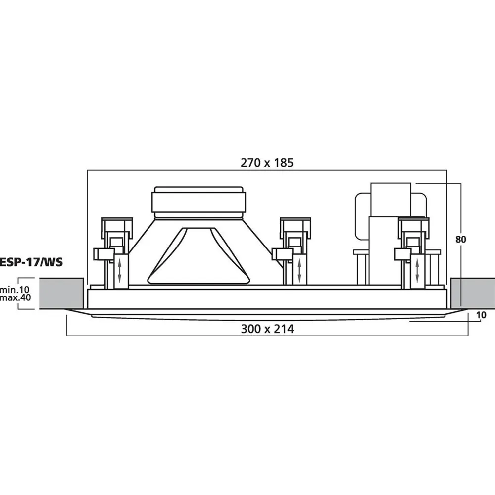 MONACOR ELA-Decken/Wand-LS 100V max.15W, 55-20000Hz
