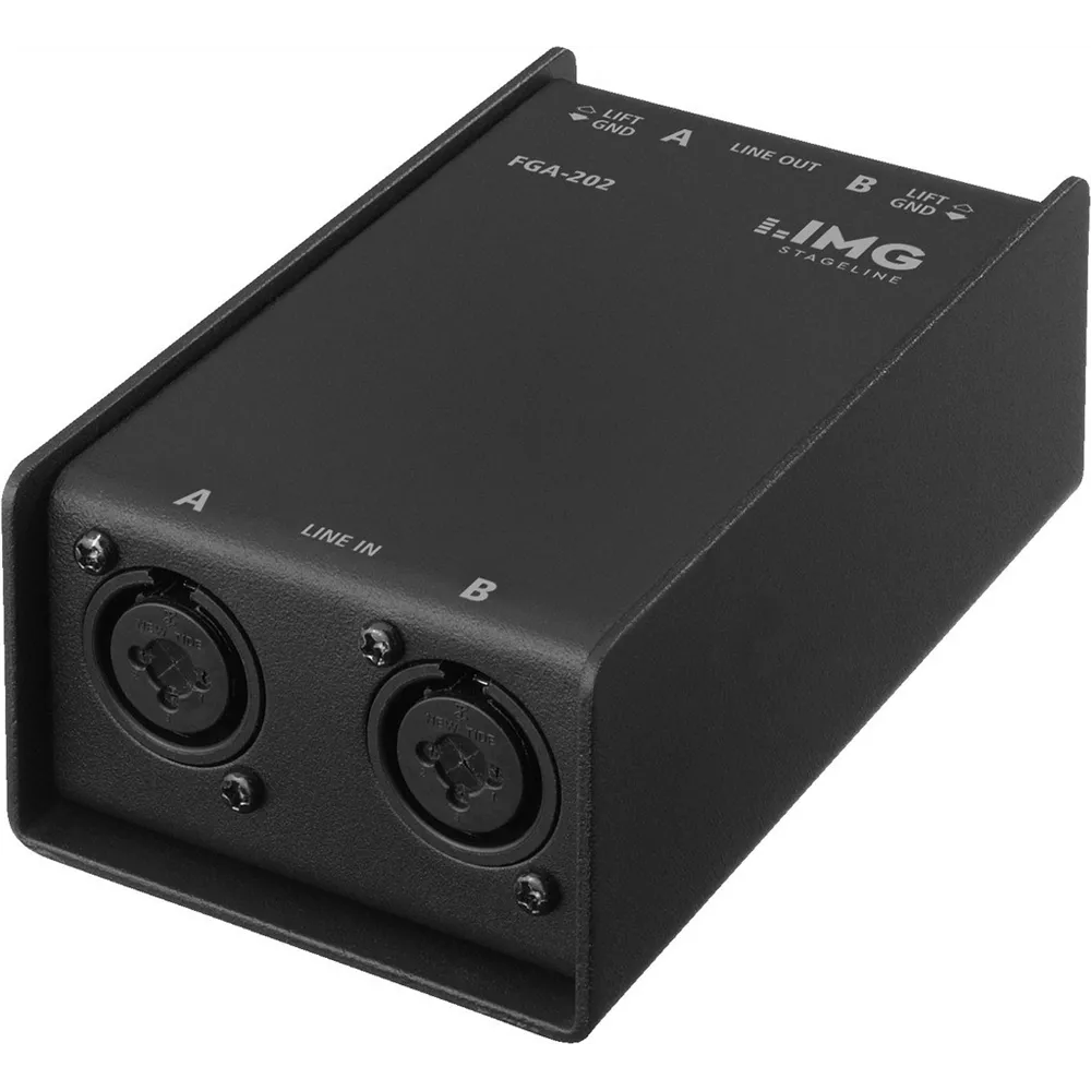 IMG STAGELINE Professioneller 2 Kanal Line Uebertrager, XLR
