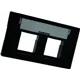 Neutrik FLF Keystone schwarz  unbestueckt f. 2xRJ45