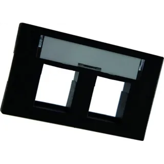 Neutrik FLF Keystone schwarz  unbestueckt f. 2xRJ45