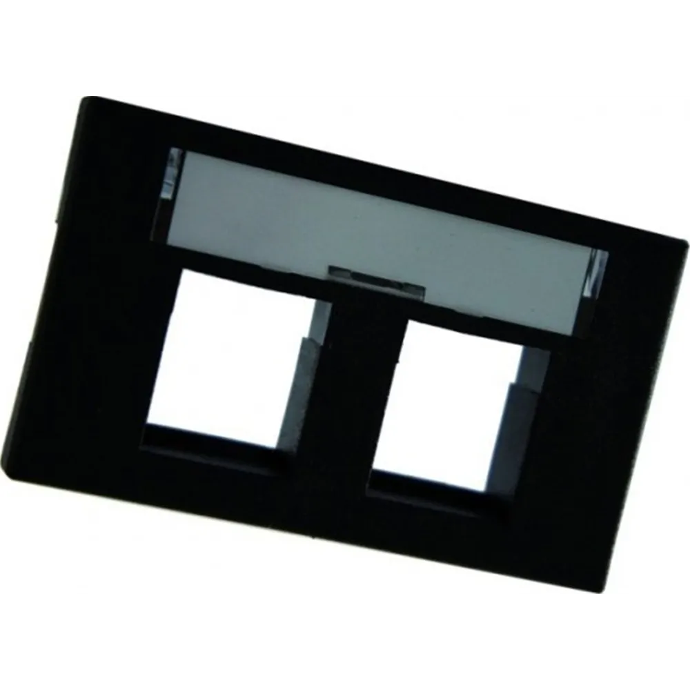 Neutrik FLF Keystone schwarz  unbestueckt f. 2xRJ45