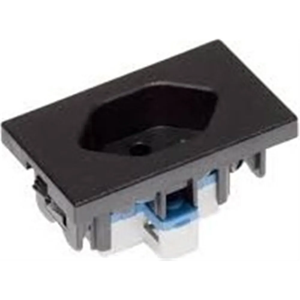 NEUTRIK, Contrik Schwarze FLF-Einfachsteckdose ,Typ 13, 10A, 250VAC