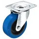 BLICKLE Lenkrolle, elastik Vollgummi, Blue Wheels