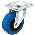 BLICKLE Lenkrolle, elastik Vollgummi, Blue Wheels