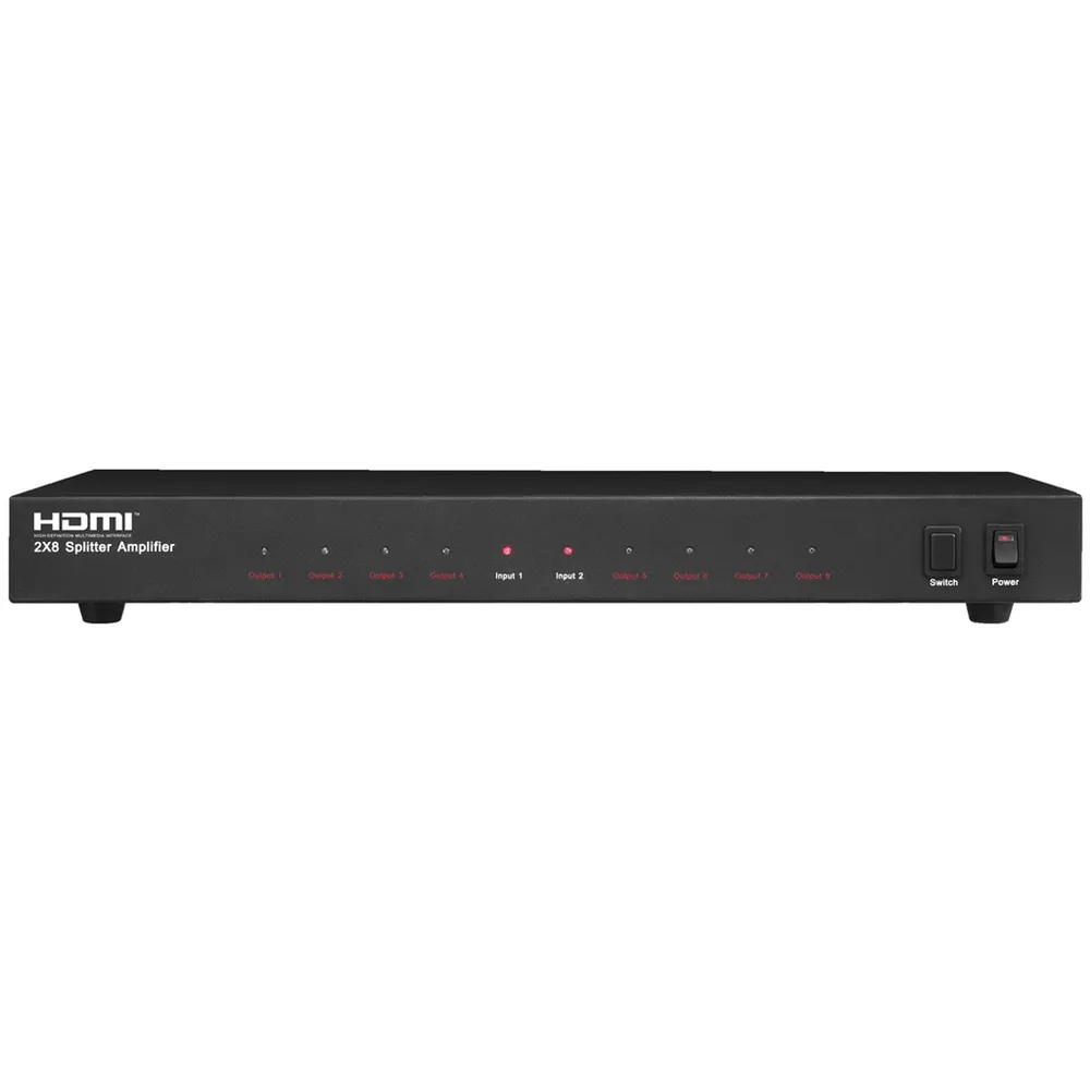 MONACOR HDMI--Verteiler 2x Input auf 8 Outputs