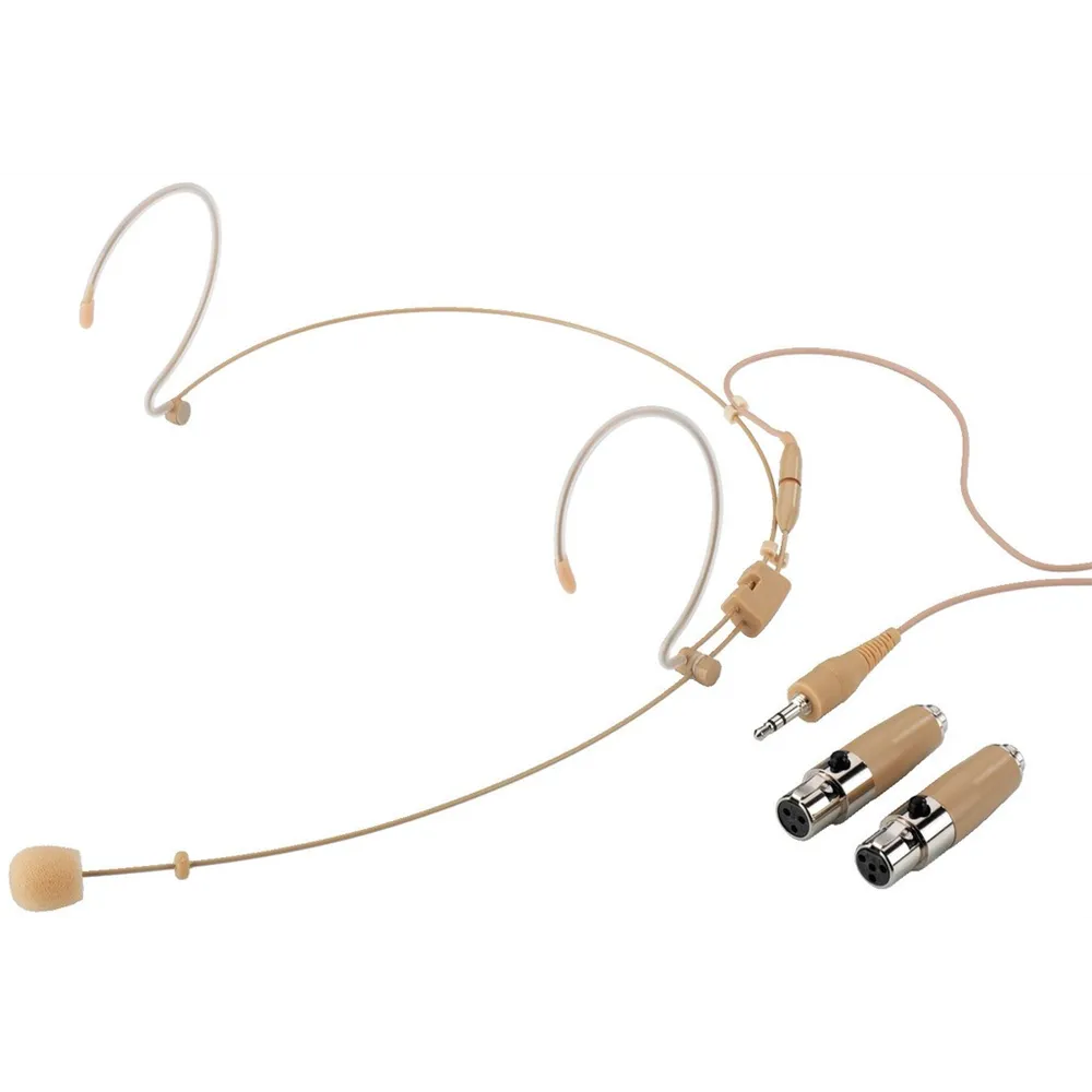 MONACOR Ultraleichtes Kopfbuegelmikrofon  Kugel, 2xAdapter