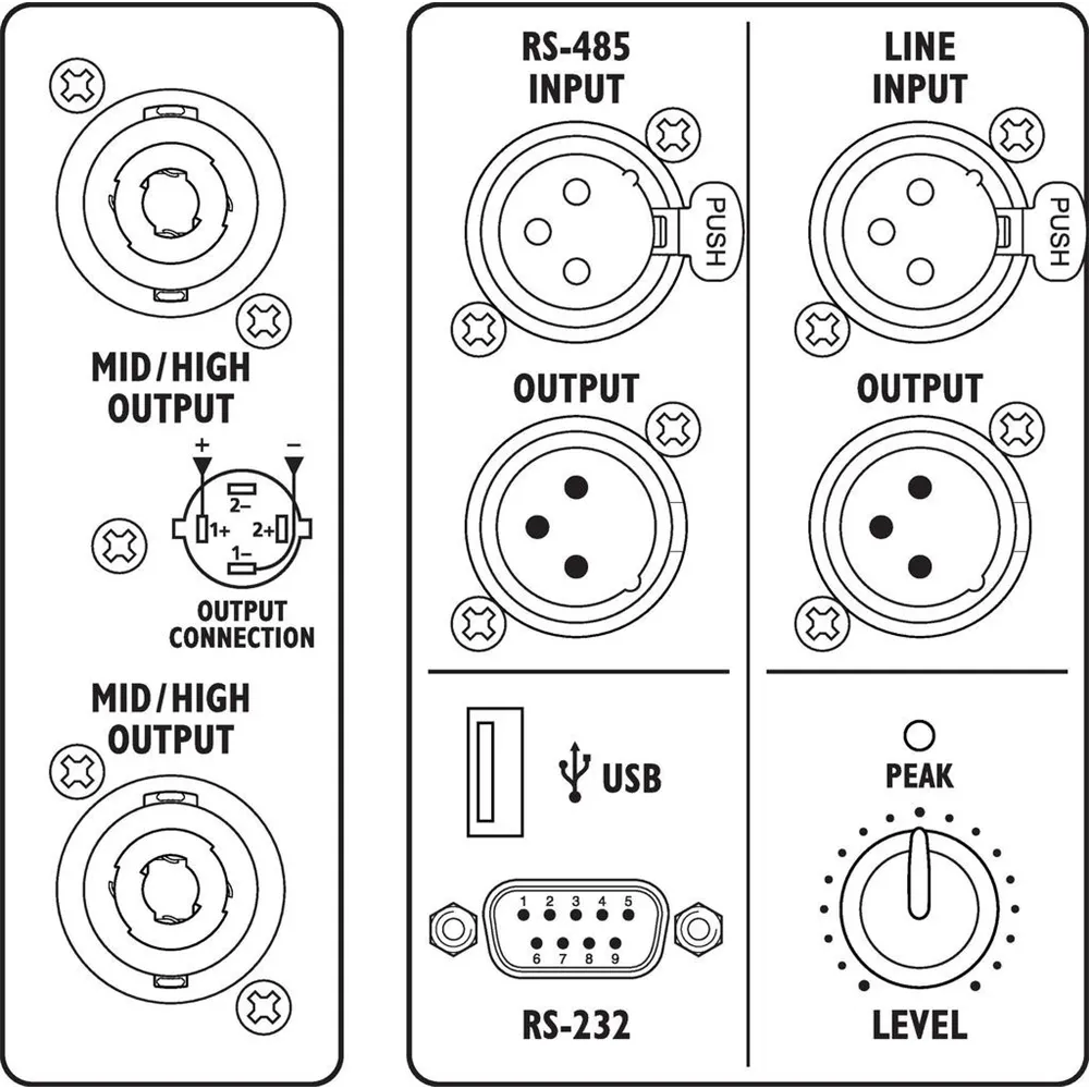 IMG STAGELINE PA-Lautsprecher-Array, aktiv, DSP, schwarz