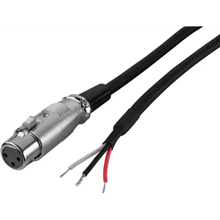 MONACOR Audiokabel, 1,5m, XLR-Kupplung auf offenes Kabel