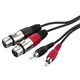 MONACOR Audiokabel, 1m, 2xXLR f auf 2xCinch m