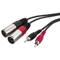 MONACOR Audiokabel, 1m, 2xXLR m auf 2xCinch m