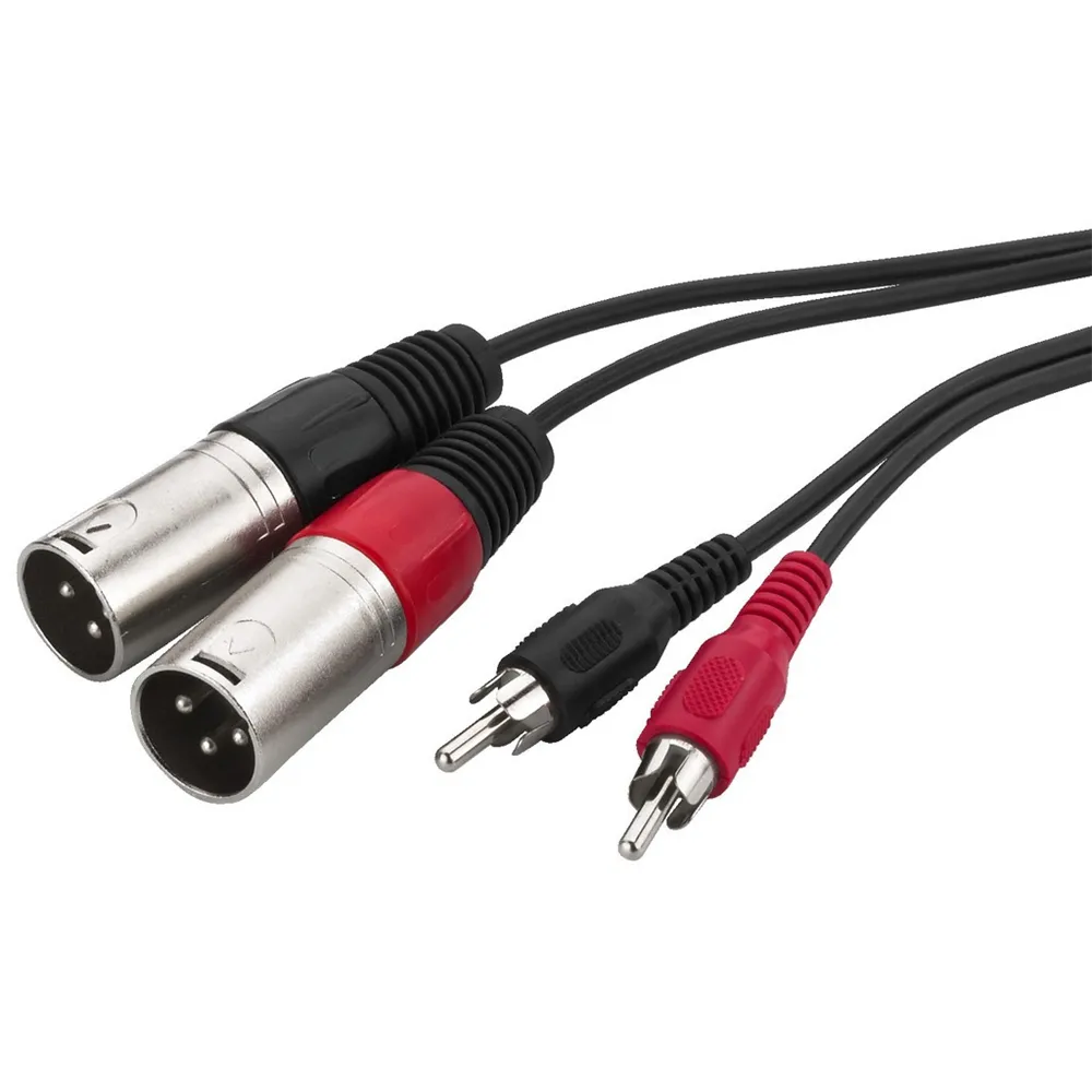MONACOR Audiokabel, 1m, 2xXLR m auf 2xCinch m