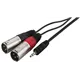 MONACOR Audiokabel, 1m, 2xXLR m auf 1x3.5mm