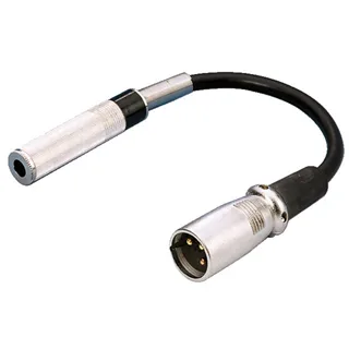 MONACOR Audio Adapterkabel 15cm, XLR M m auf 6.3mm f  mono