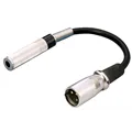 MONACOR Audio Adapterkabel 15cm, XLR M m auf 6.3mm f  mono