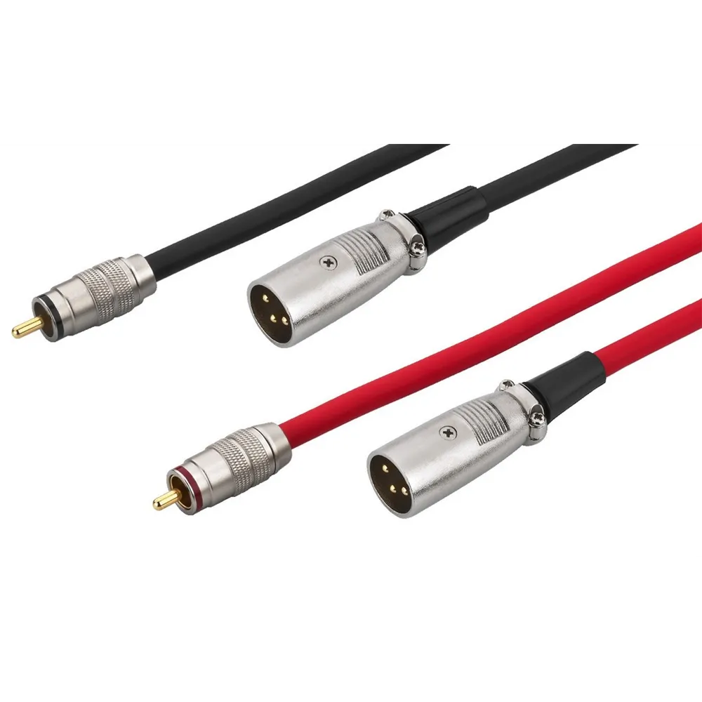 MONACOR Verbindungskabel, 1,5m, RCA auf XLR Male